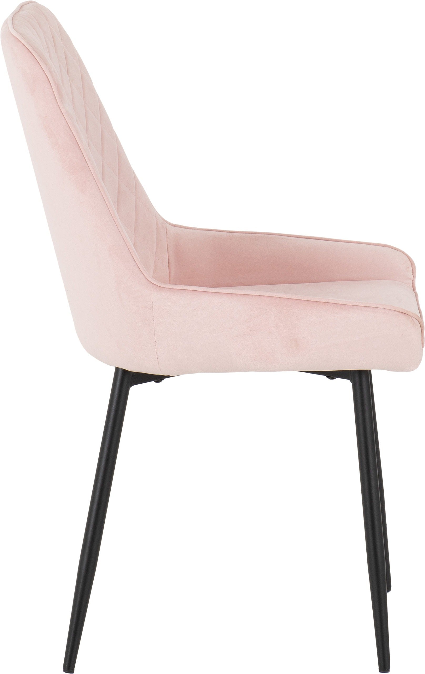 Avery Chairs -Black Frame /Baby Pink Upholstered