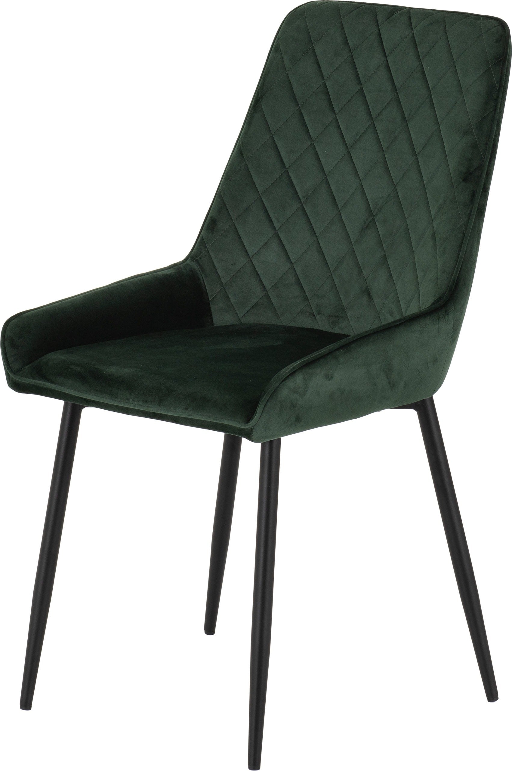  Treviso Dining Set with Avery Chairs in Emerald Green Velvet