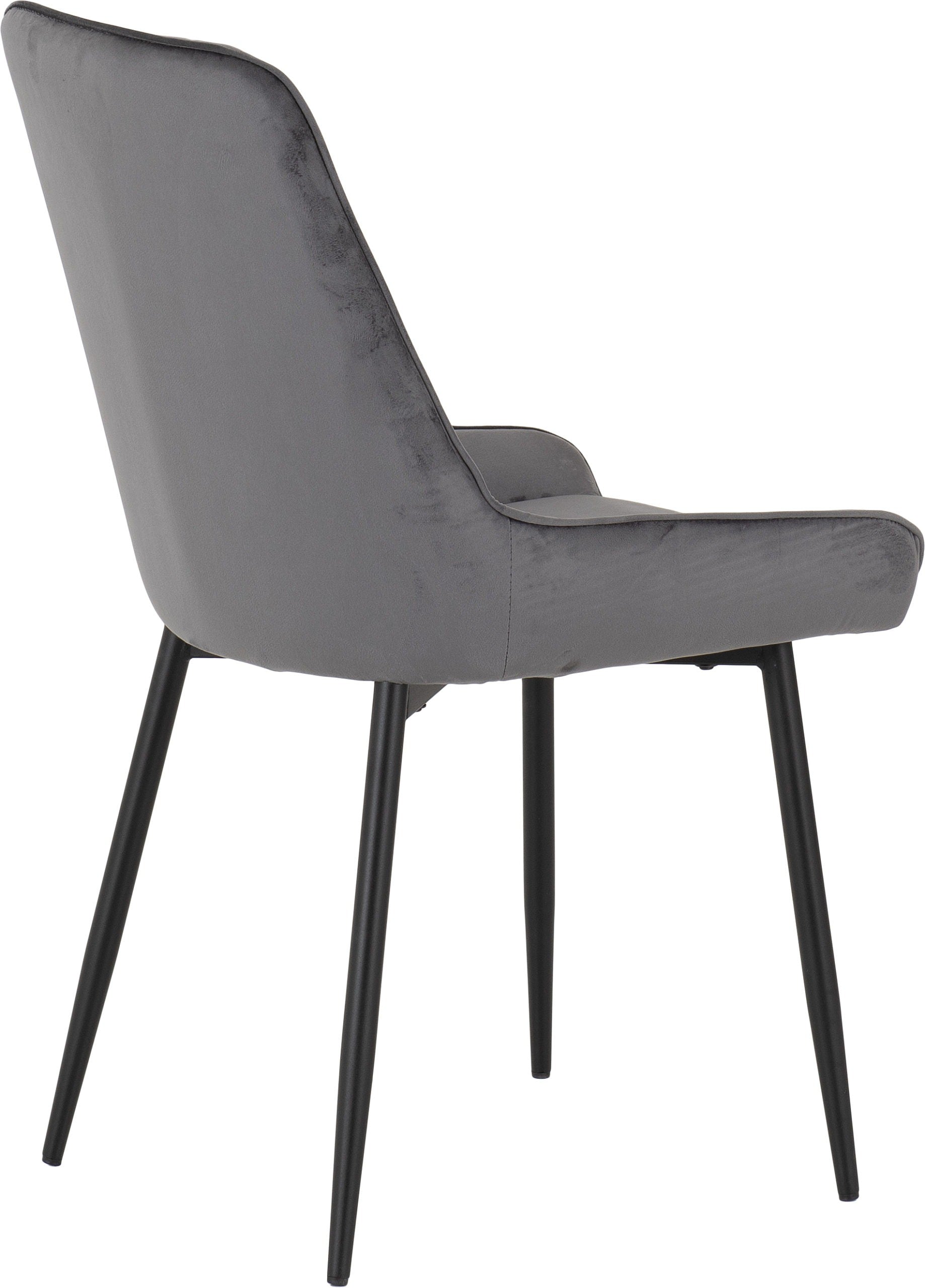 Avery Chair Black/Grey Velvet- The Right Buy Store