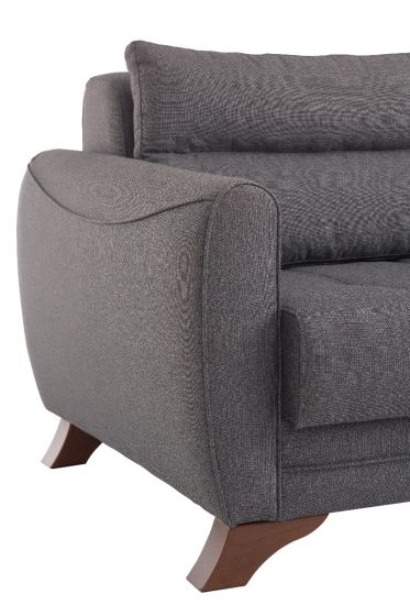 Aykon 3 Seater Sofa Charcoal