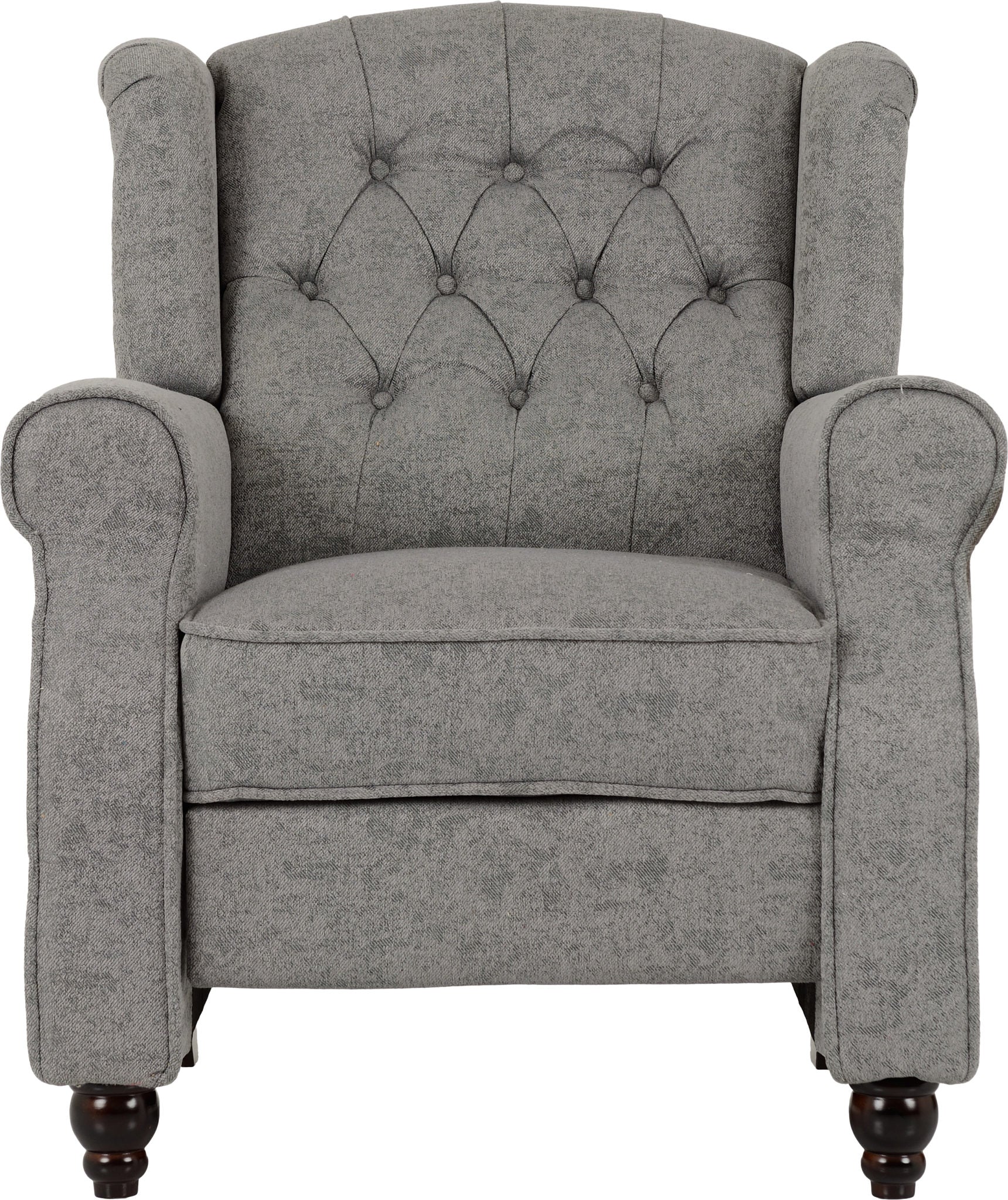 Balmoral Reclining Chair - Grey Fabric- The Right Buy Store