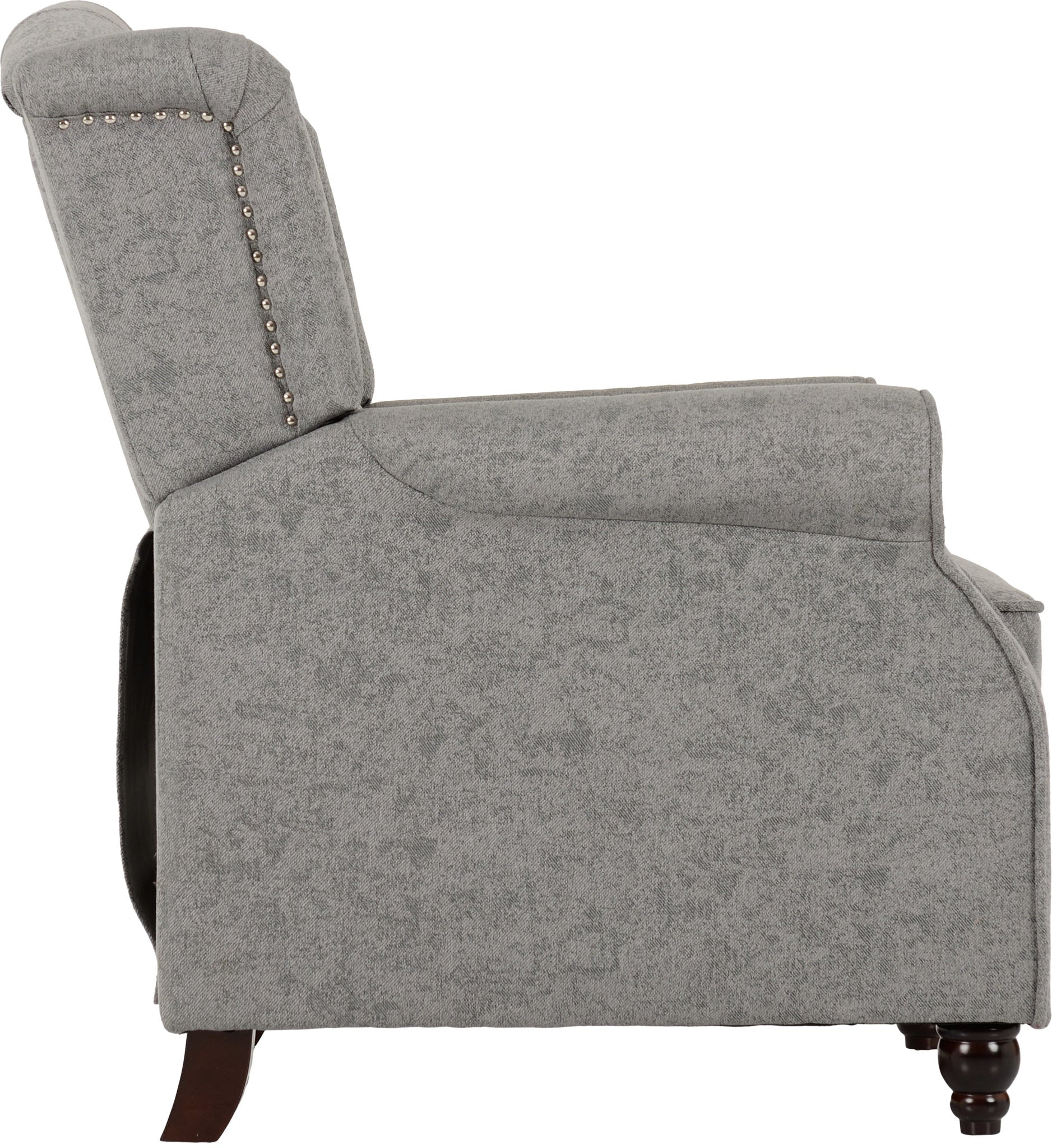 Balmoral Reclining Chair - Grey Fabric- The Right Buy Store