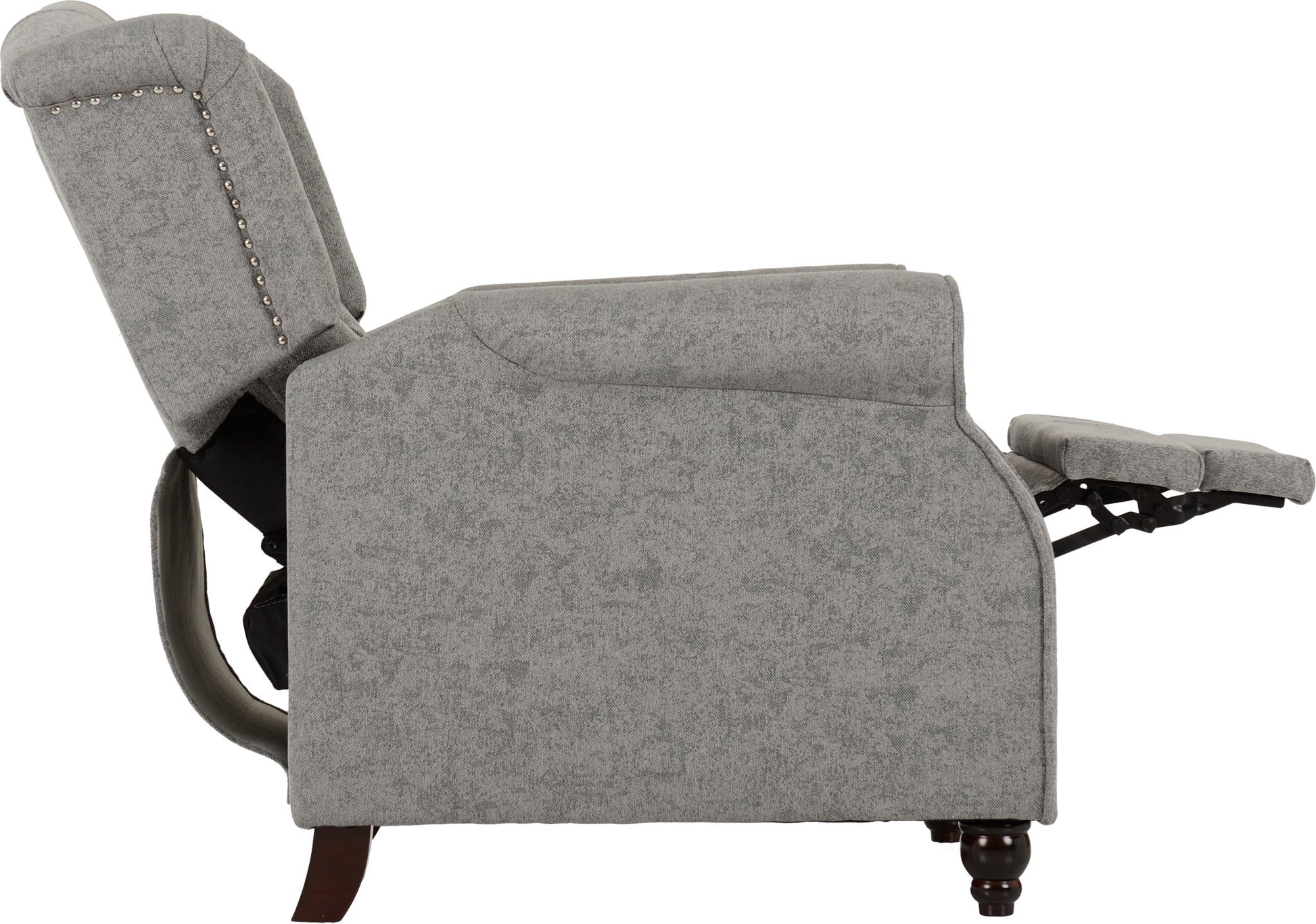 Balmoral Reclining Chair - Grey Fabric- The Right Buy Store