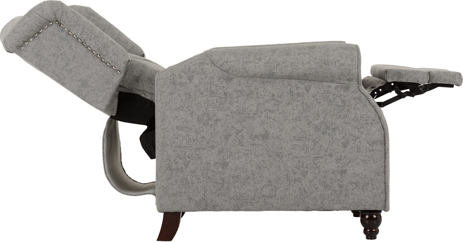 Balmoral Reclining Chair - Grey Fabric- The Right Buy Store