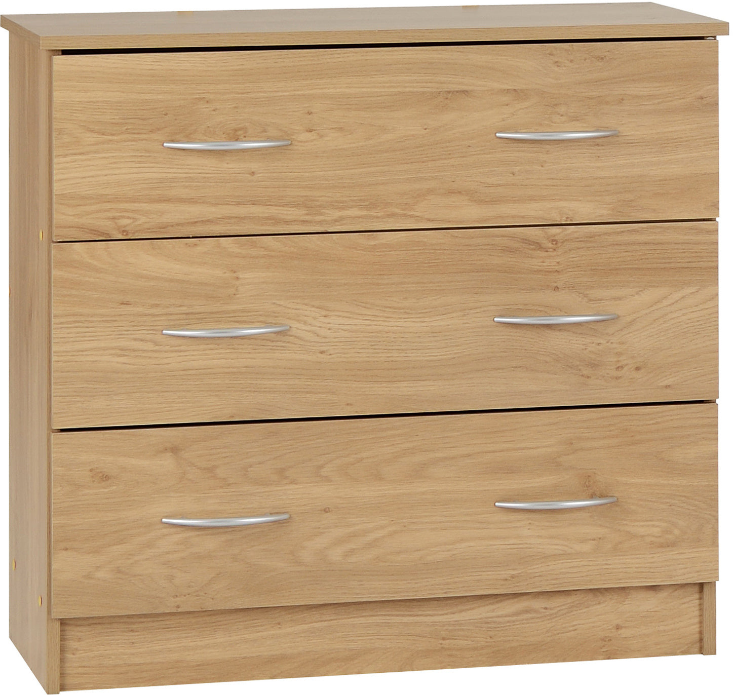 Bellingham 3 Drawer Chest- Oak Effect Veneer- The Right Buy Store