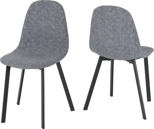Berlin Chair (4 Chairs) - Dark Grey Fabric