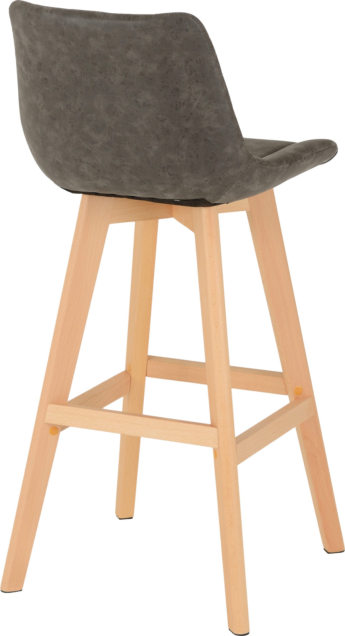 Brisbane Bar Chair  Grey Faux Leather- The Right Buy Store