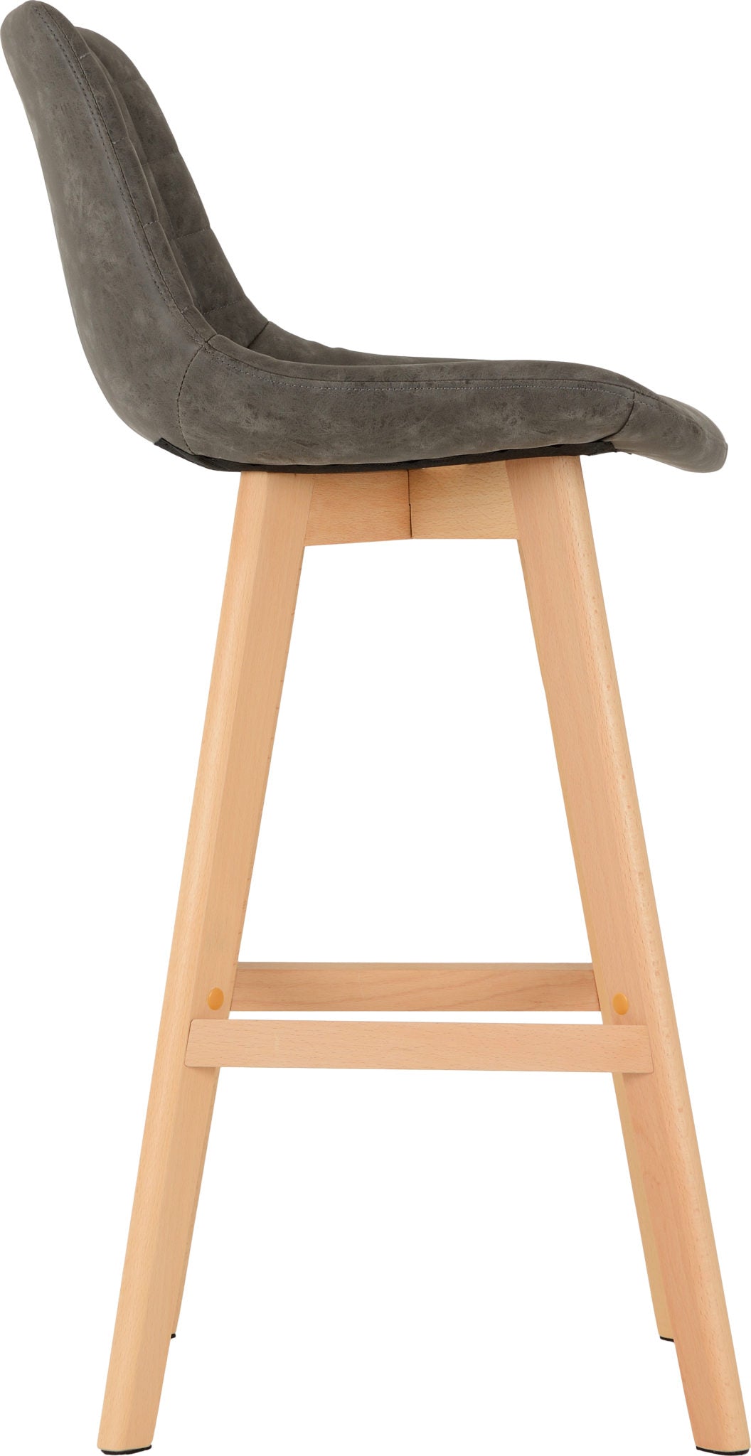 Brisbane Bar Chair  Grey Faux Leather- The Right Buy Store