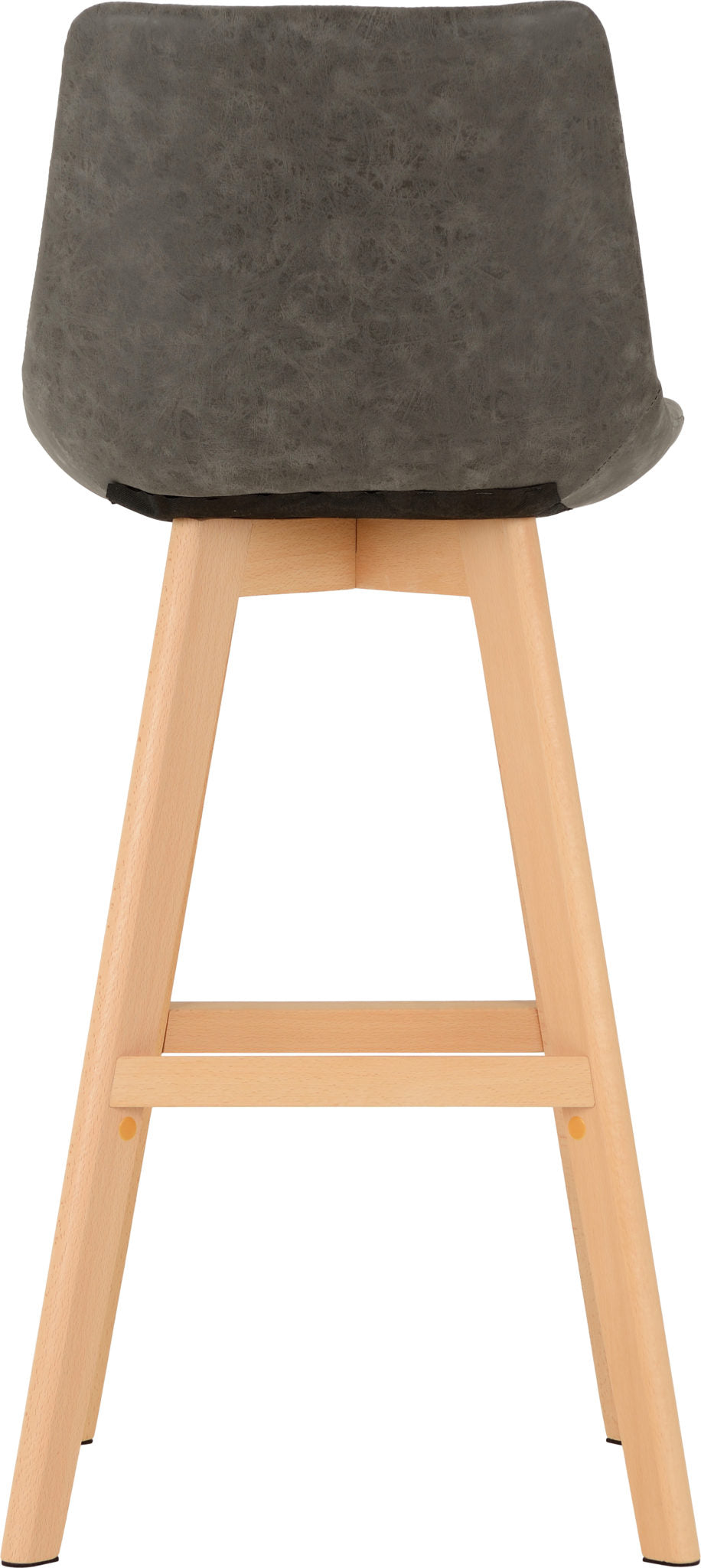 Brisbane Bar Chair  Grey Faux Leather- The Right Buy Store