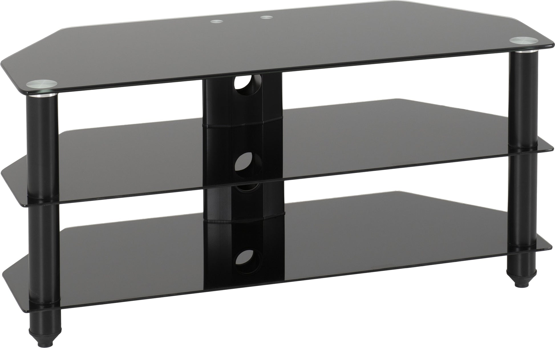 Bromley TV Stand Black Glass/Black- The Right Buy Store