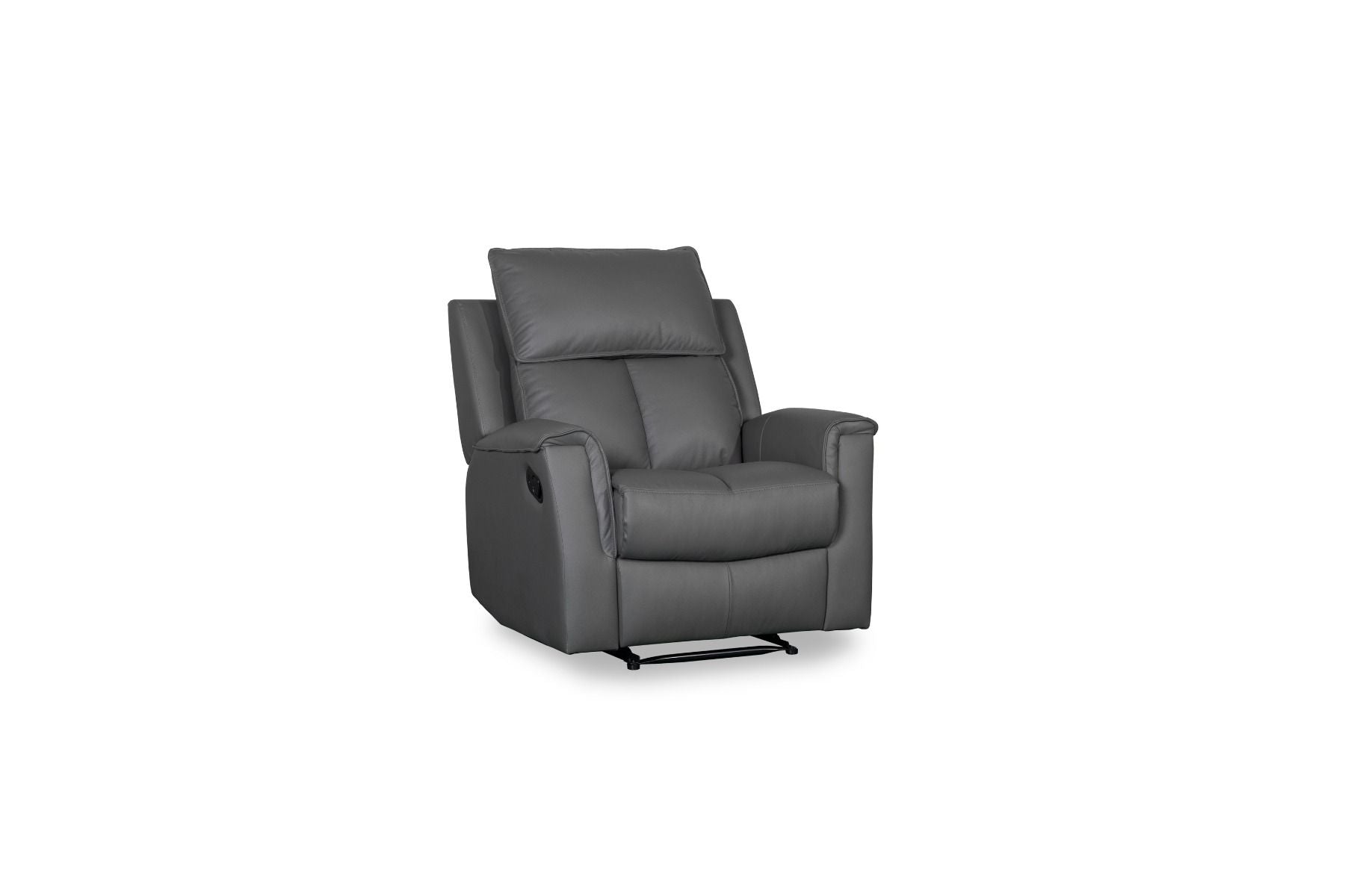 Bergamo Leather Recliner Sofa - Dark Grey