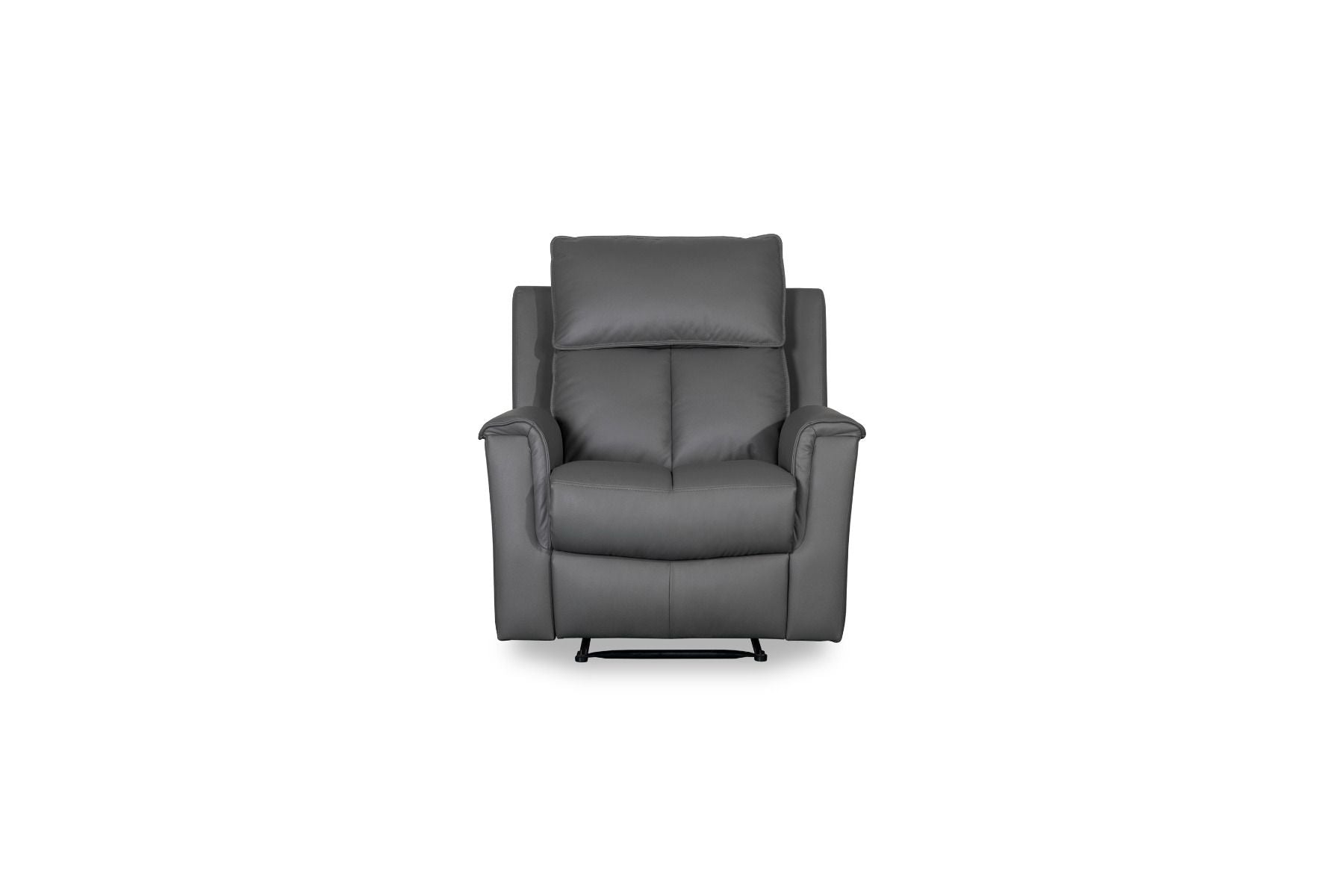 Bergamo Leather Recliner Sofa - Dark Grey