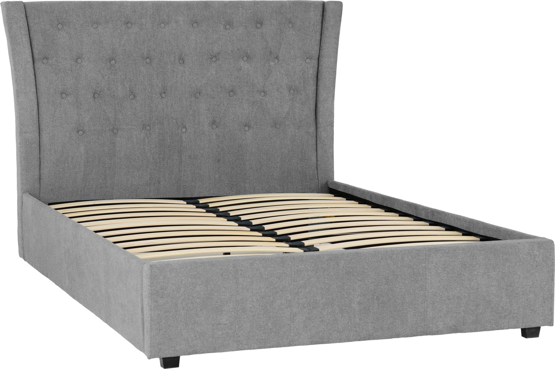 Camden 4'6" Bed - Grey Fabric - The Right Buy Store