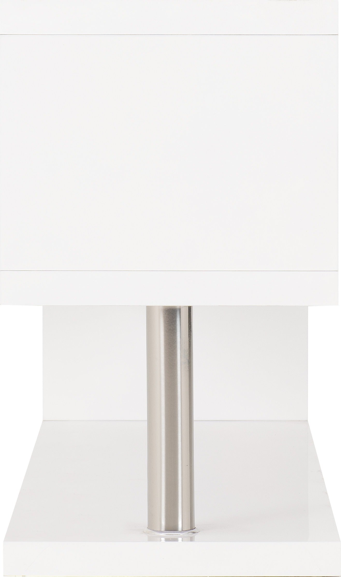Charisma TV Stand - White Gloss/Chrome - The Right Buy Store