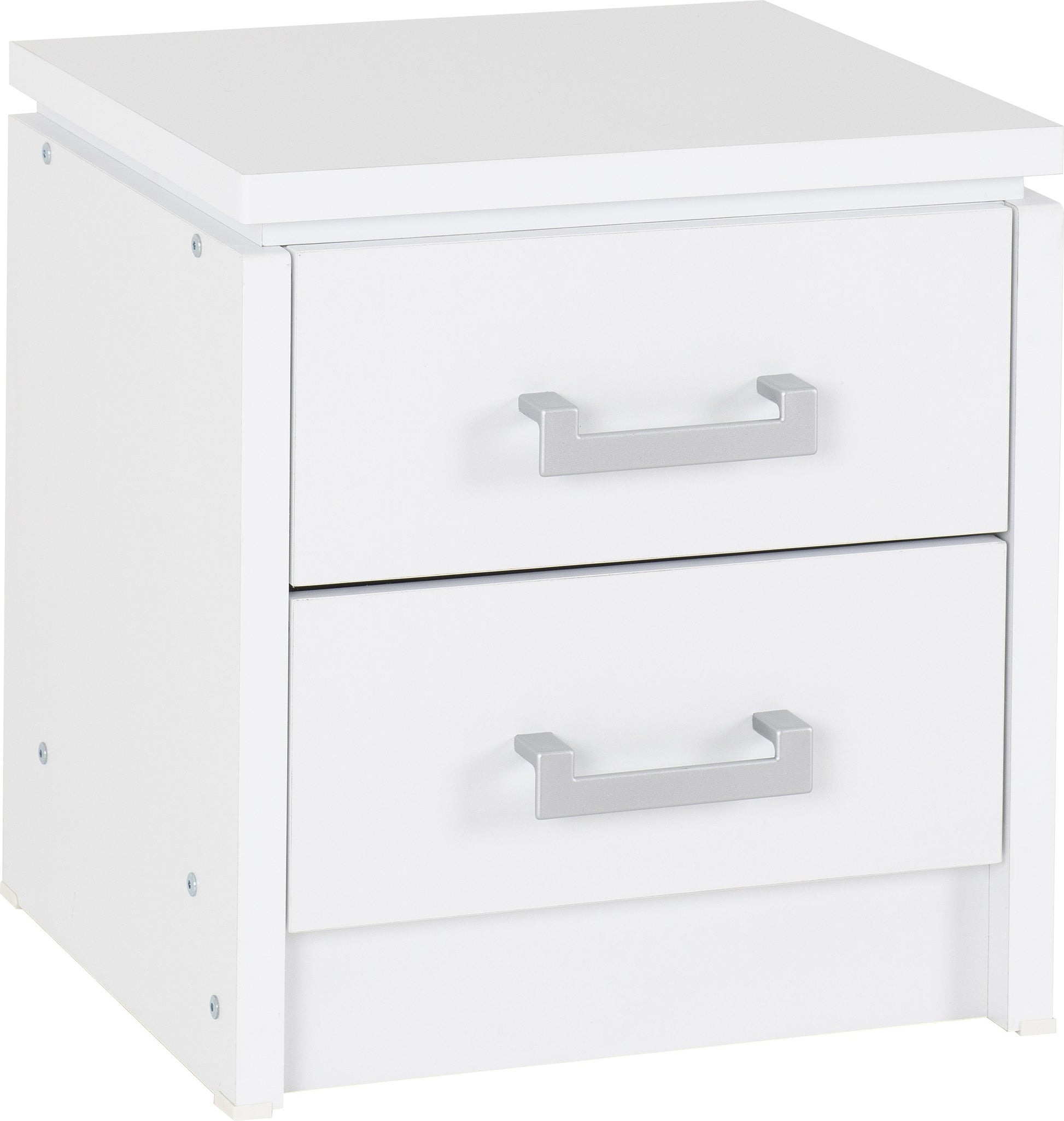 Charles 2 Drawer Bedside - White - The Right Buy Store