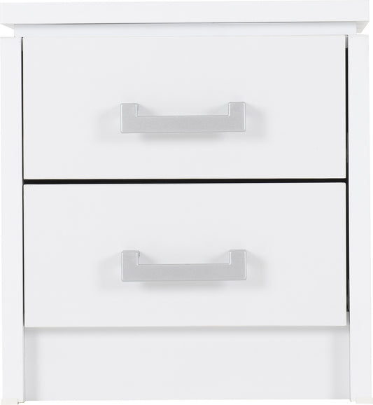 Charles 2 Drawer Bedside - White