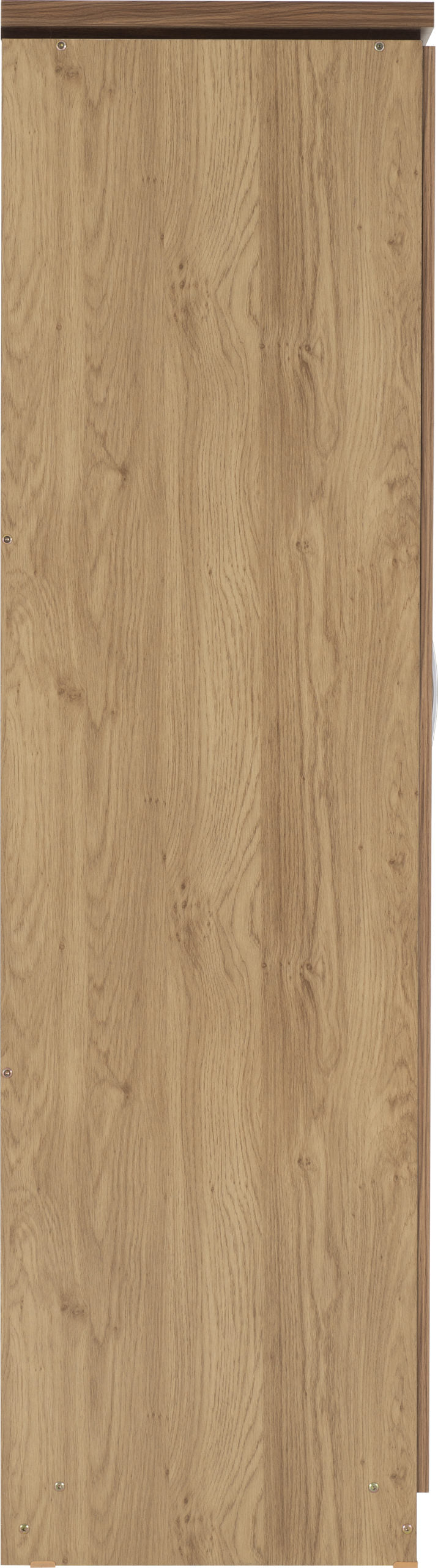 Charles 3 Door All Hanging Wardrobe - Oak Effect Veneer with Walnut Trim