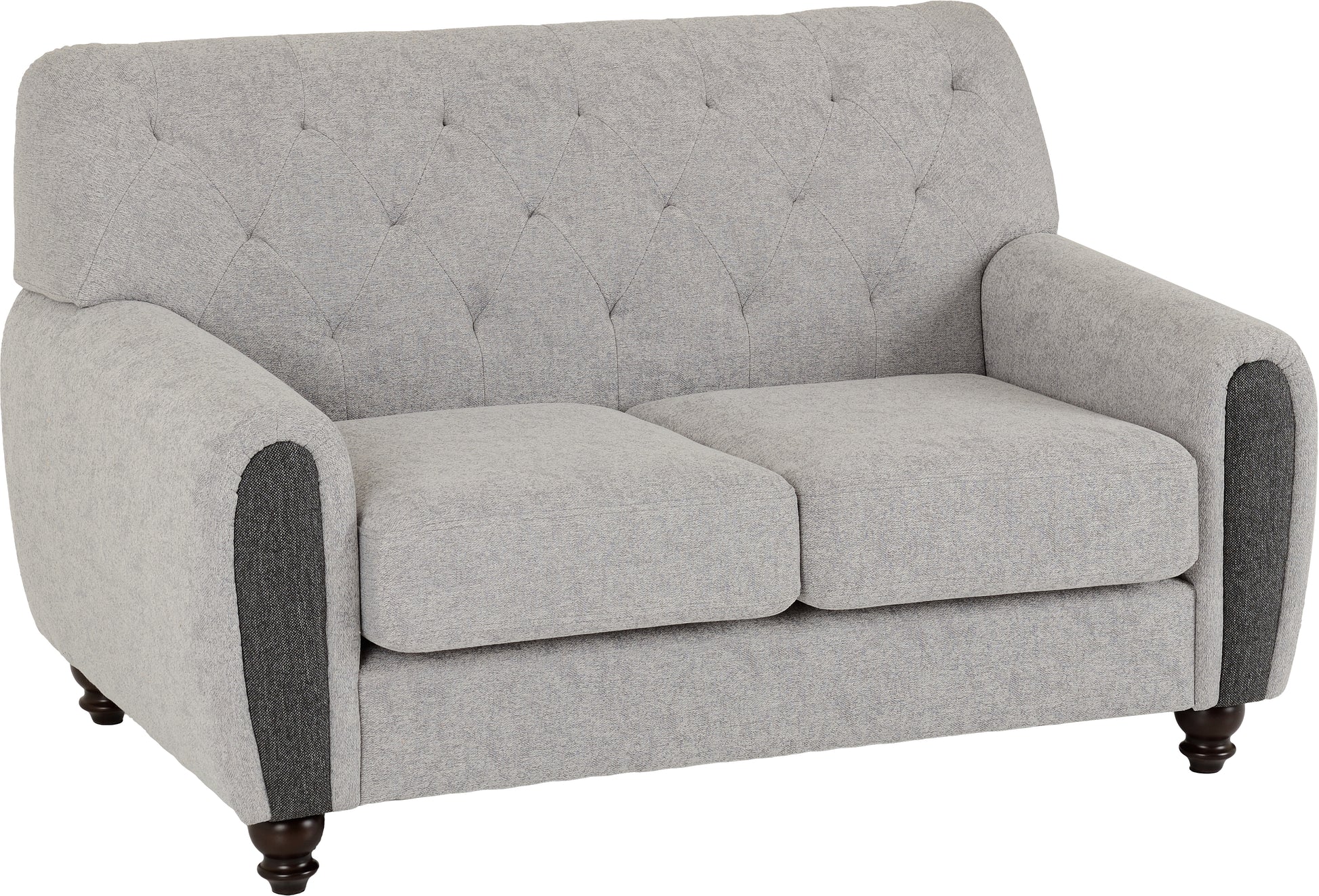 Chester 2 Seater Sofa - Light Grey Fabric