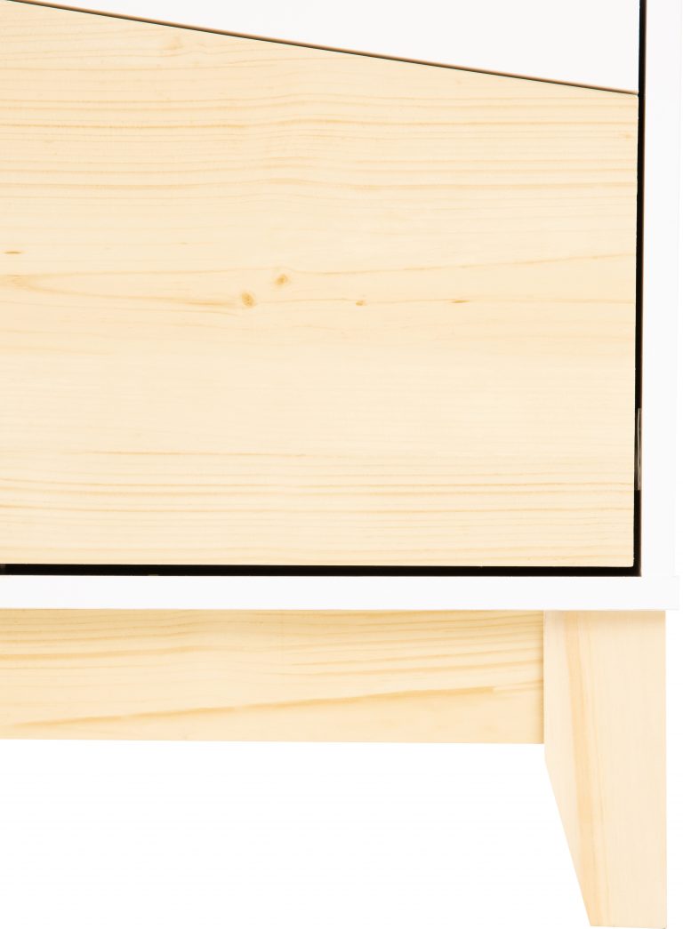 Cody 2 Drawer Bedside Locker - White/Pine Effect