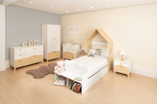 Cody Bedroom Set -  White/Pine Effect