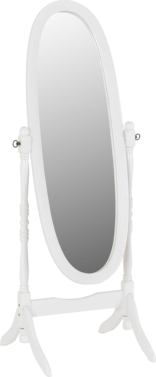 Contessa Cheval Mirror - White