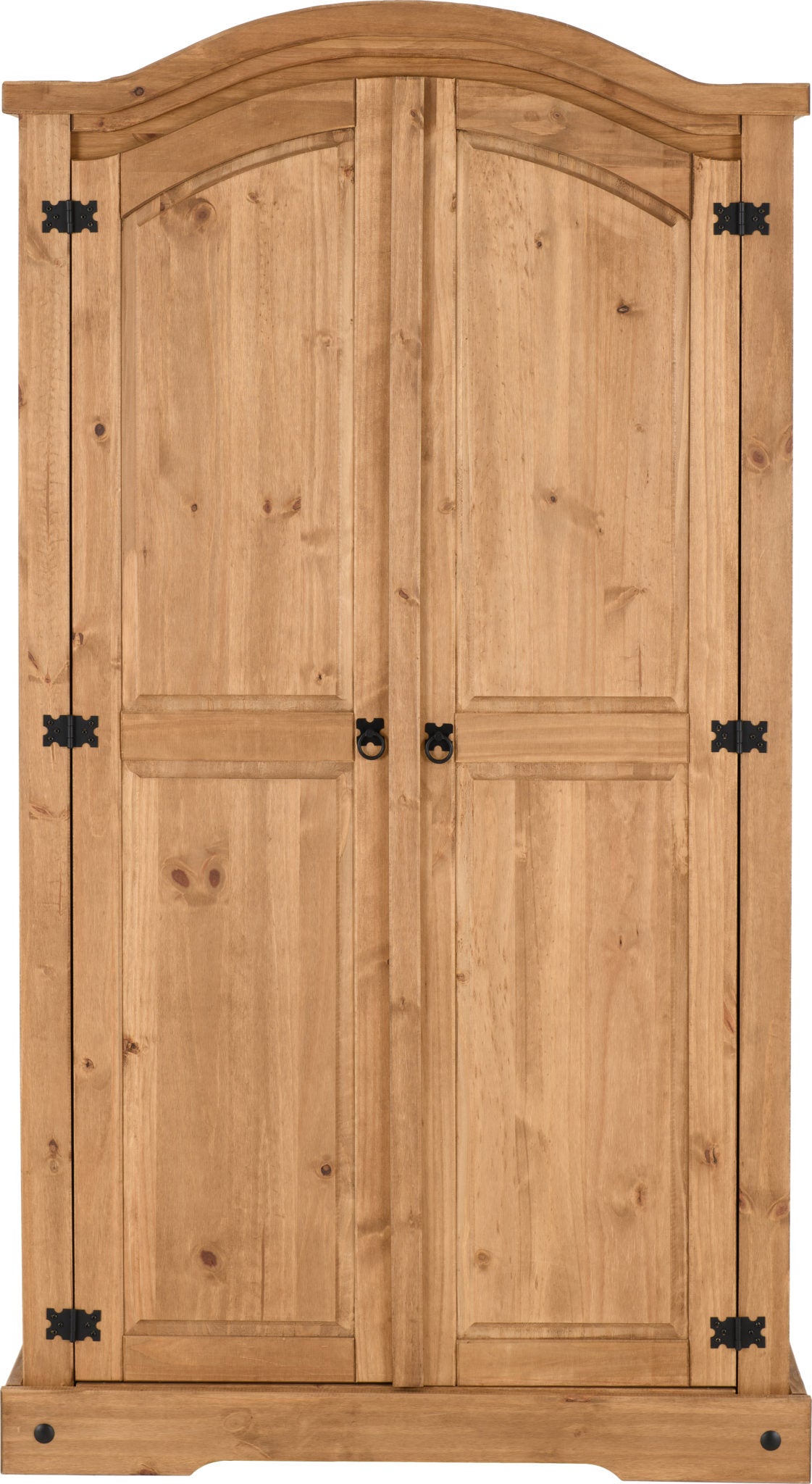 Corona 2 Door Wardrobe- Distressed Waxed Pine