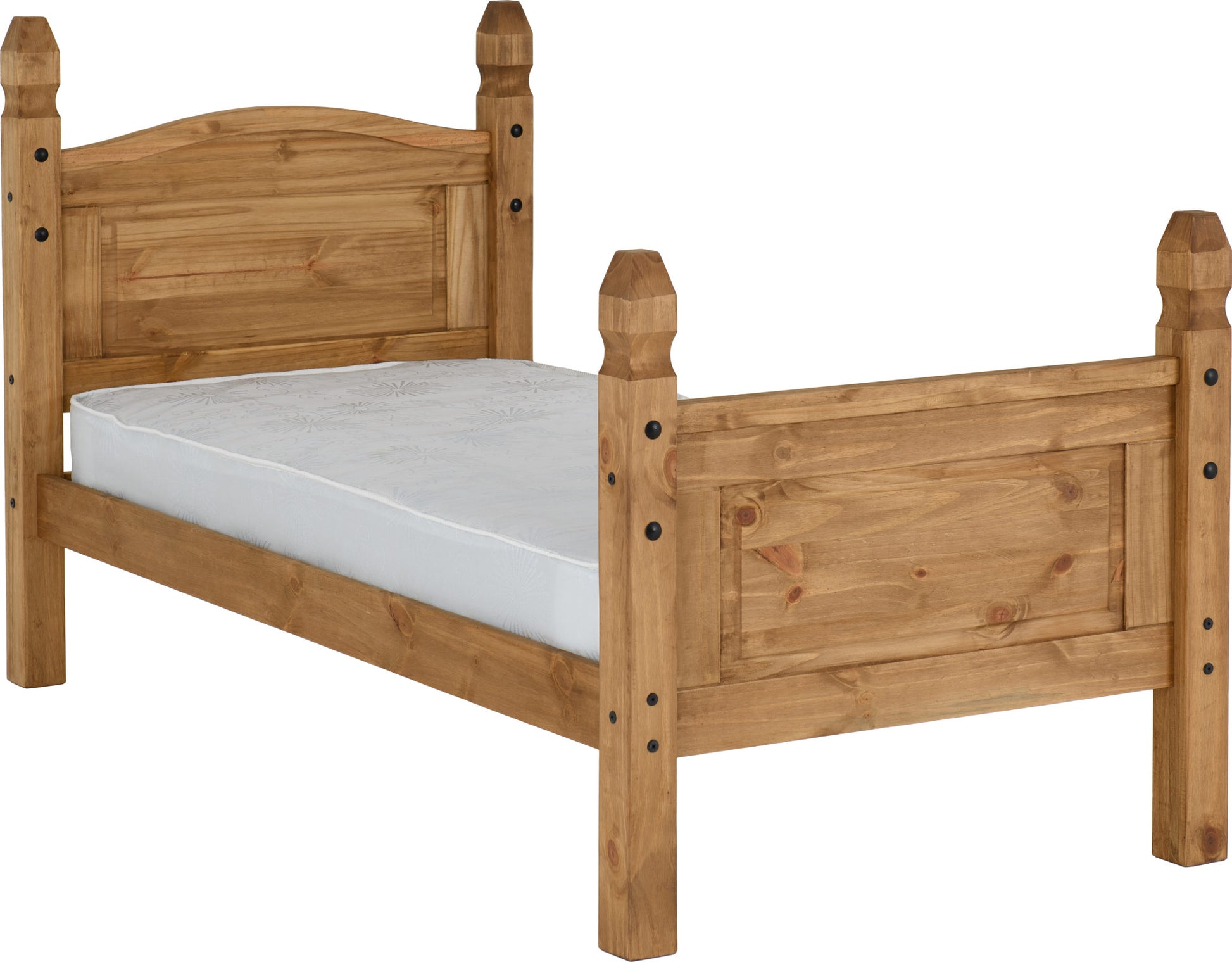 Corona 3' Bed High Foot End- Distressed Waxed Pine
