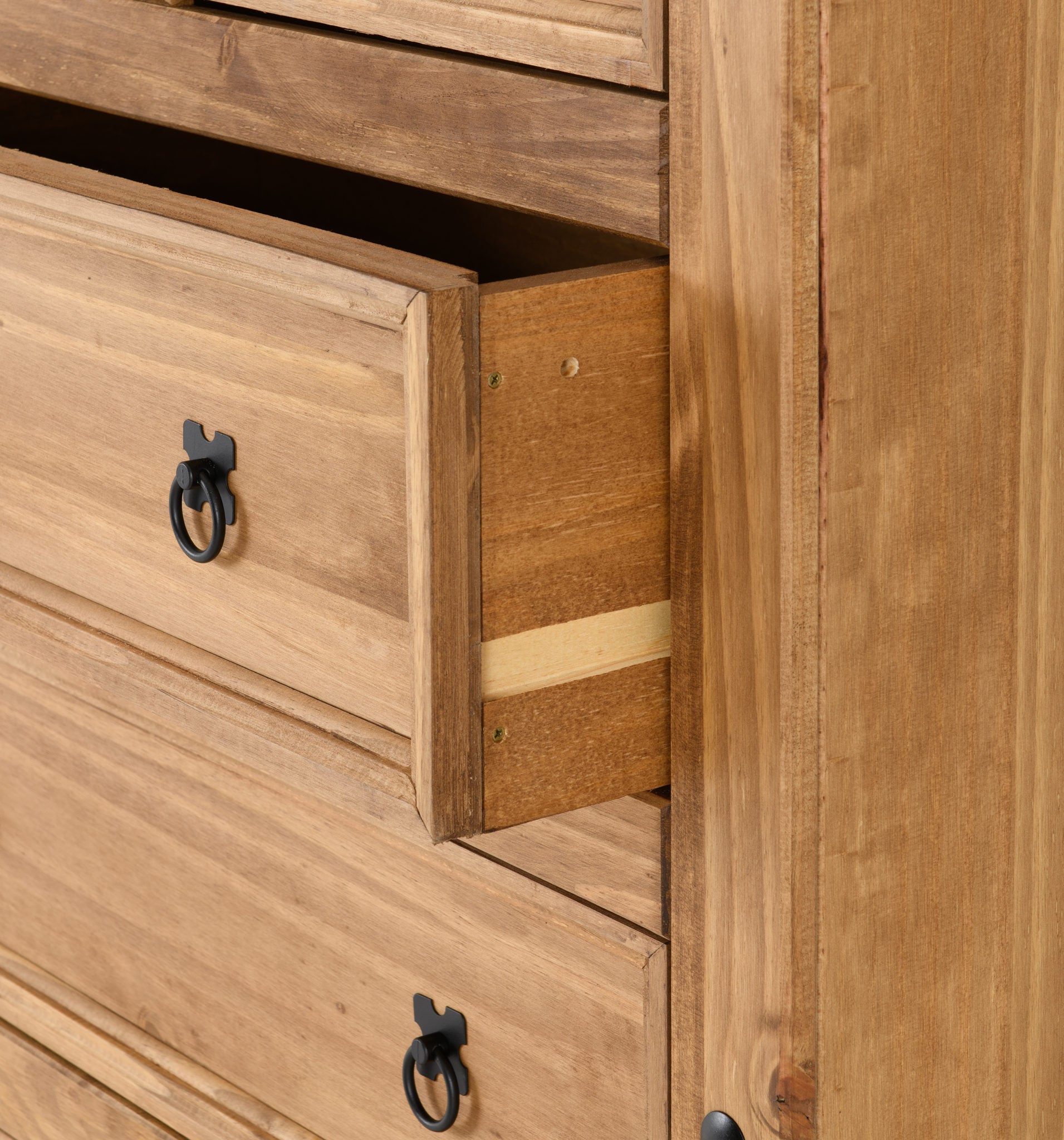 Corona 3+2 Drawer Chest - Distressed Waxed Pine