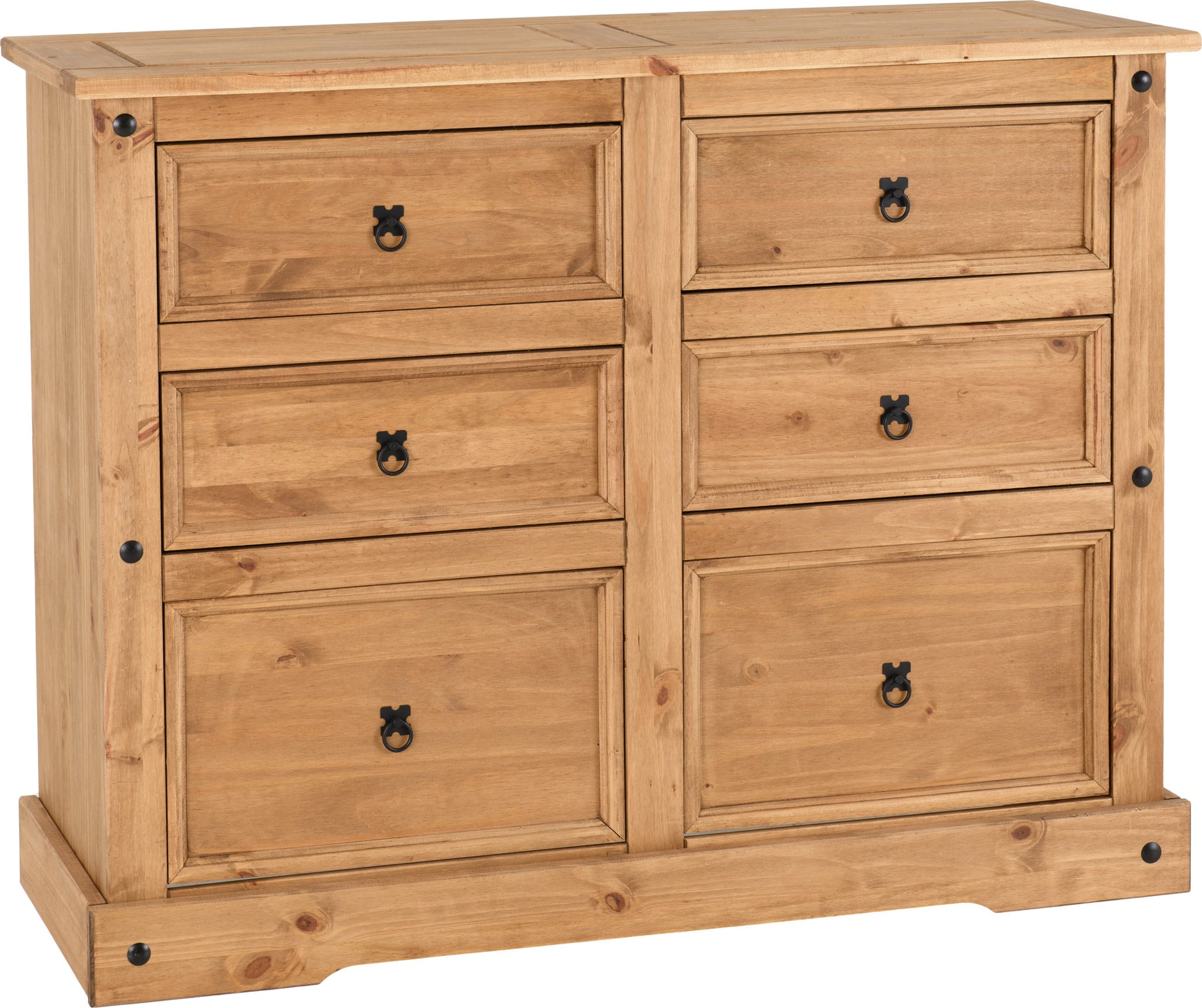 Corona 6 Drawer Chest - Distressed Waxed Pine