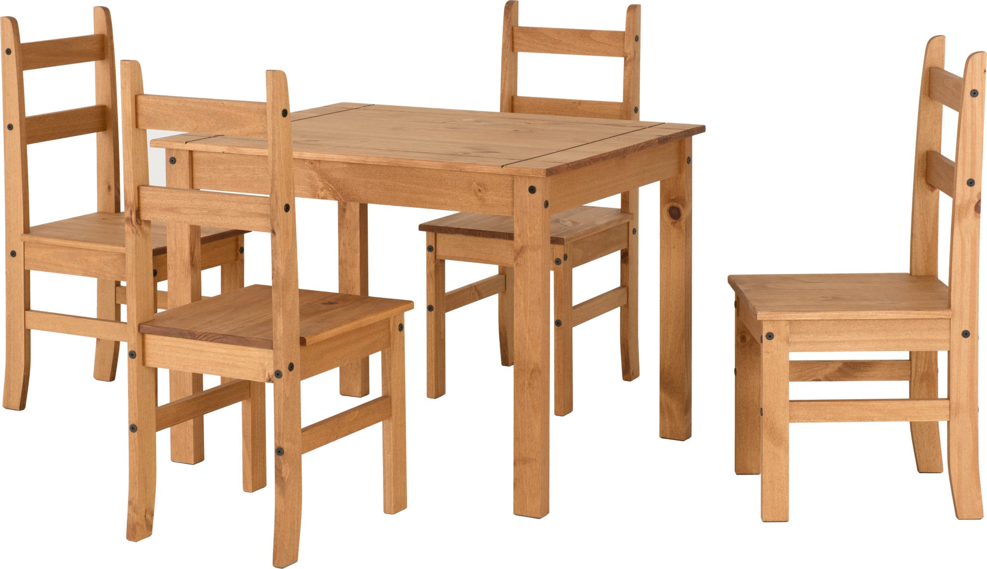 Corona Budget Dining Set - Distressed Waxed Pine