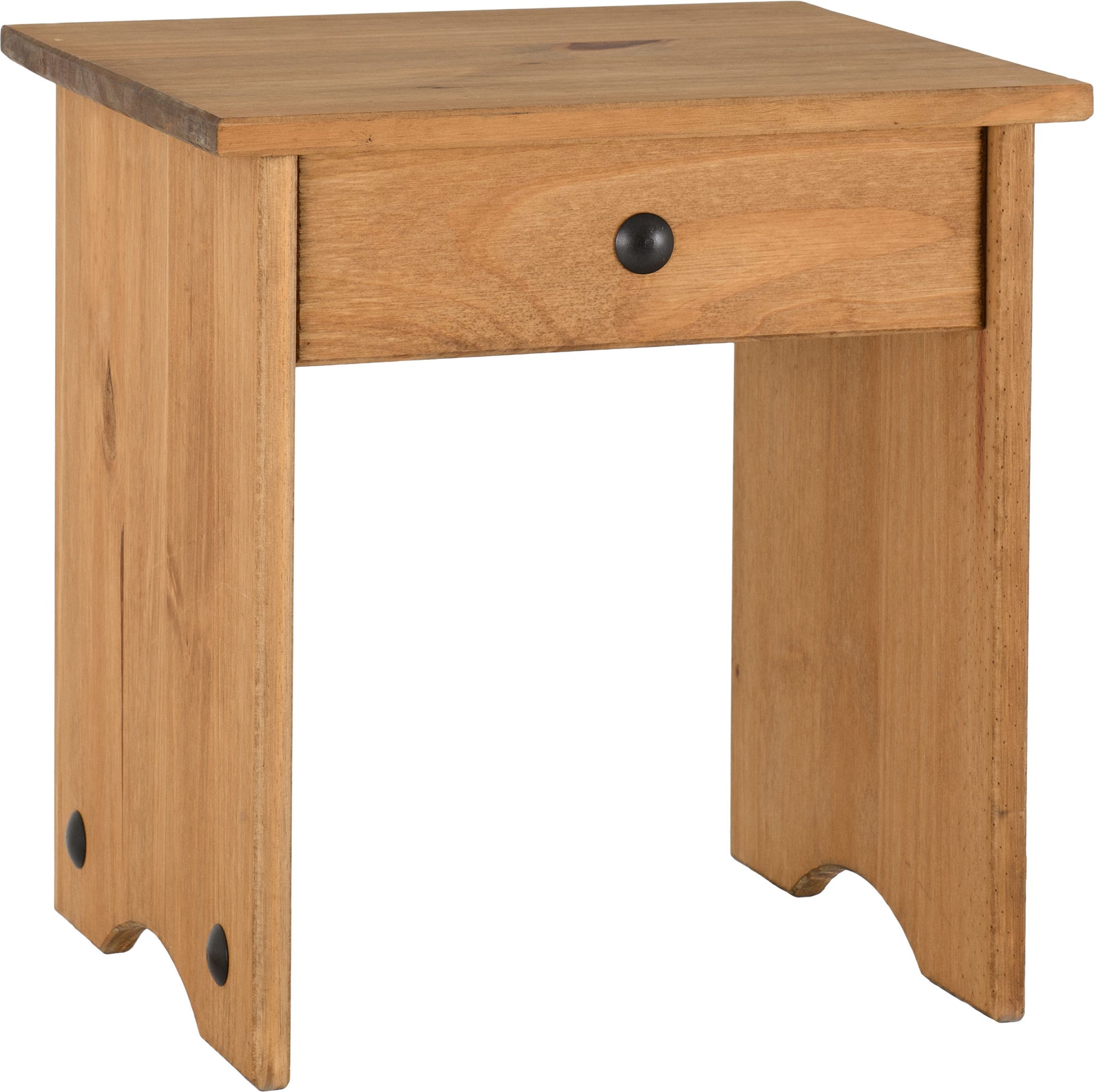 Corona Dressing Table Stool - Distressed Waxed Pine