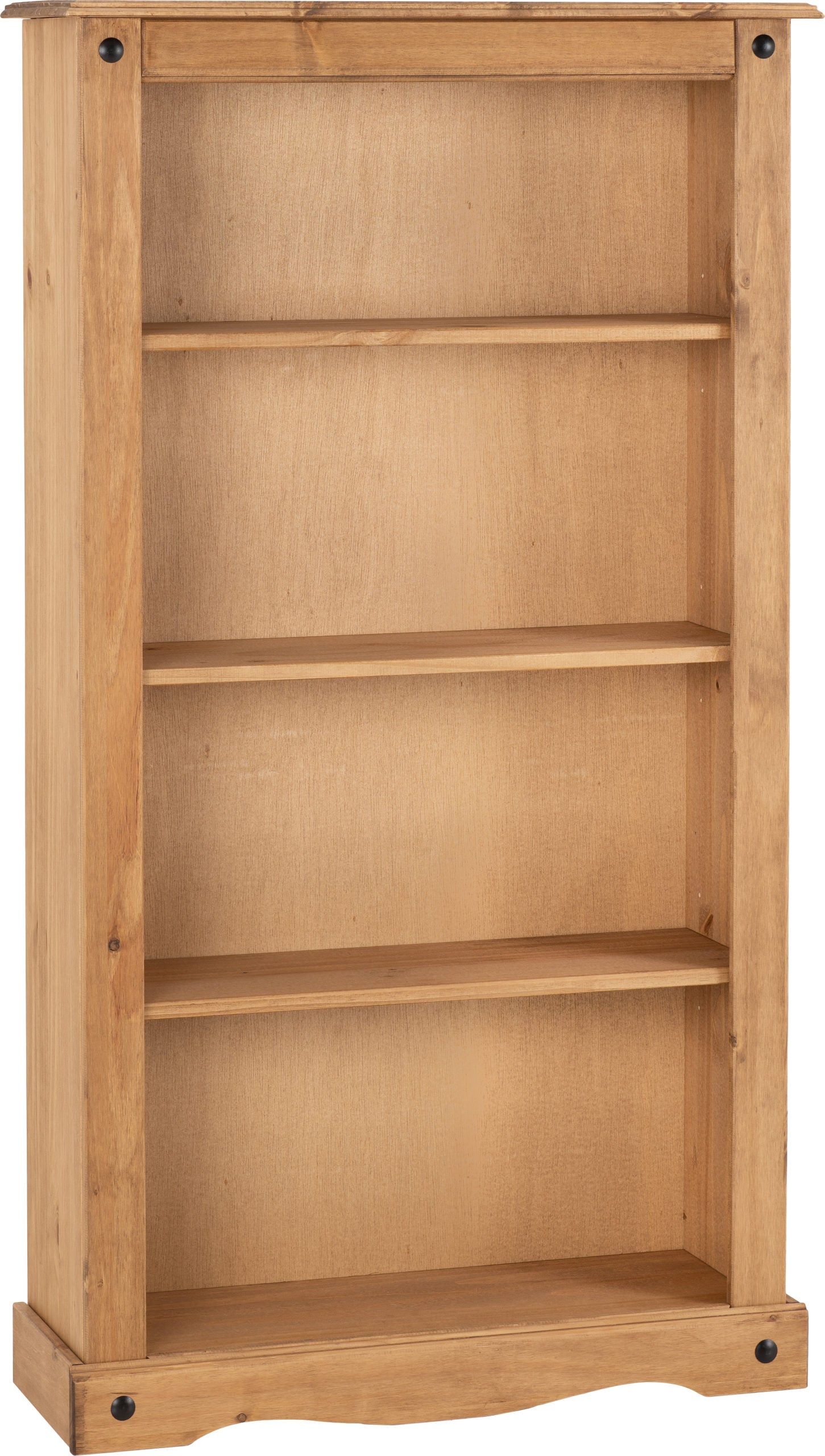 Corona Medium Bookcase - Distressed Waxed Pine