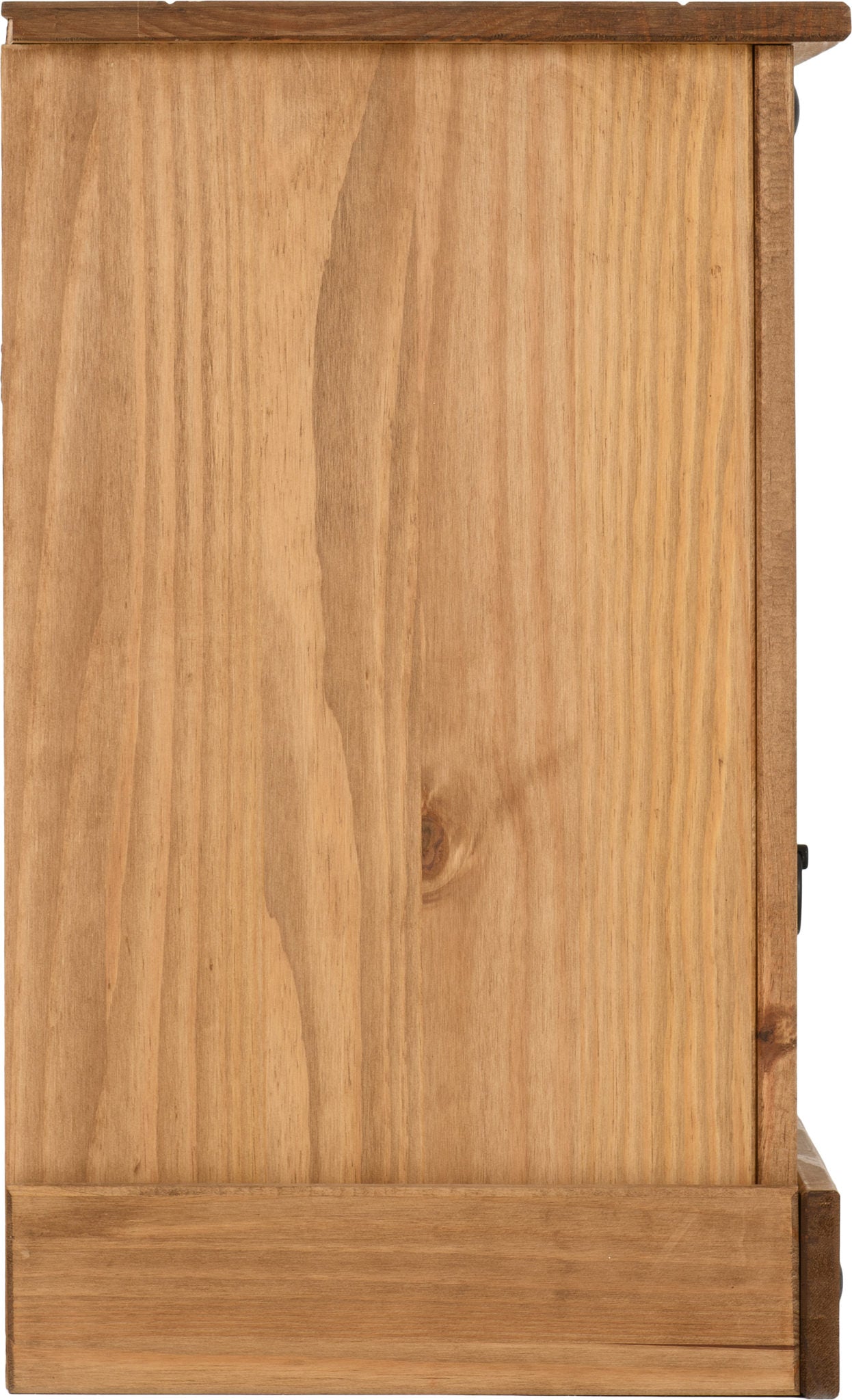 Corona Bedside Table- Distressed Waxed Pine