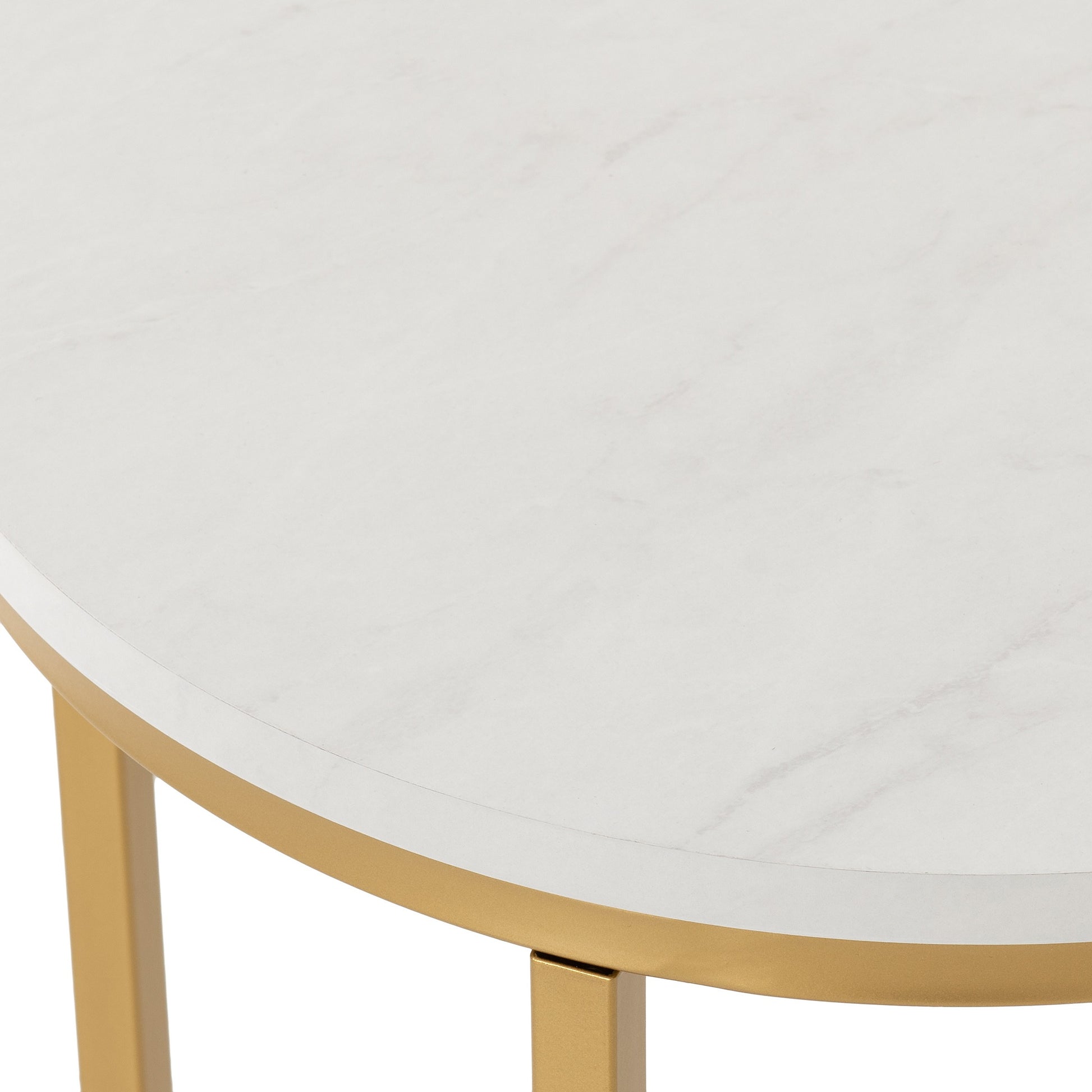 Dallas Side Table - Marble/Gold Effect.