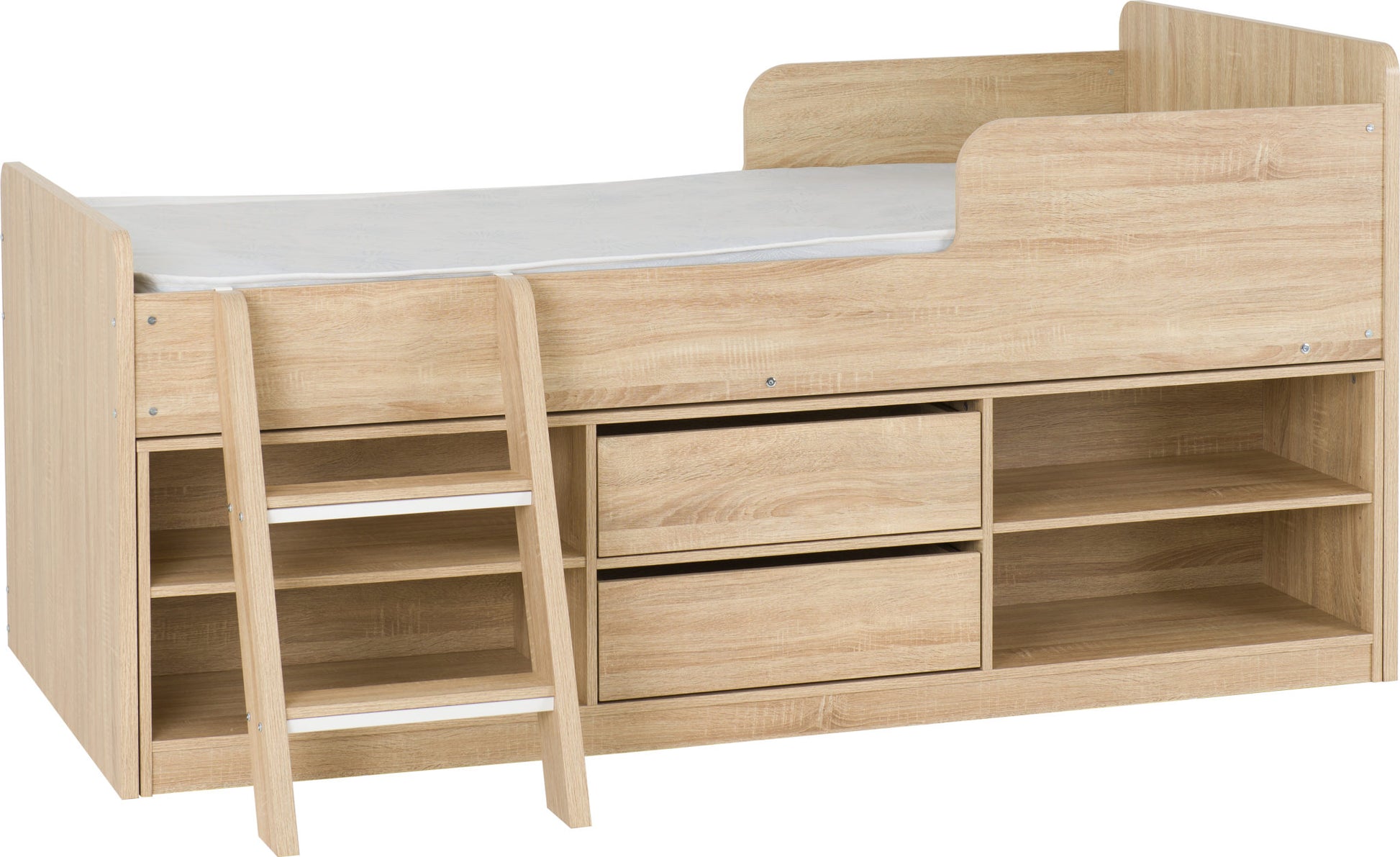 Felix Low Sleeper Bed - Sonoma Oak Effect Veneer