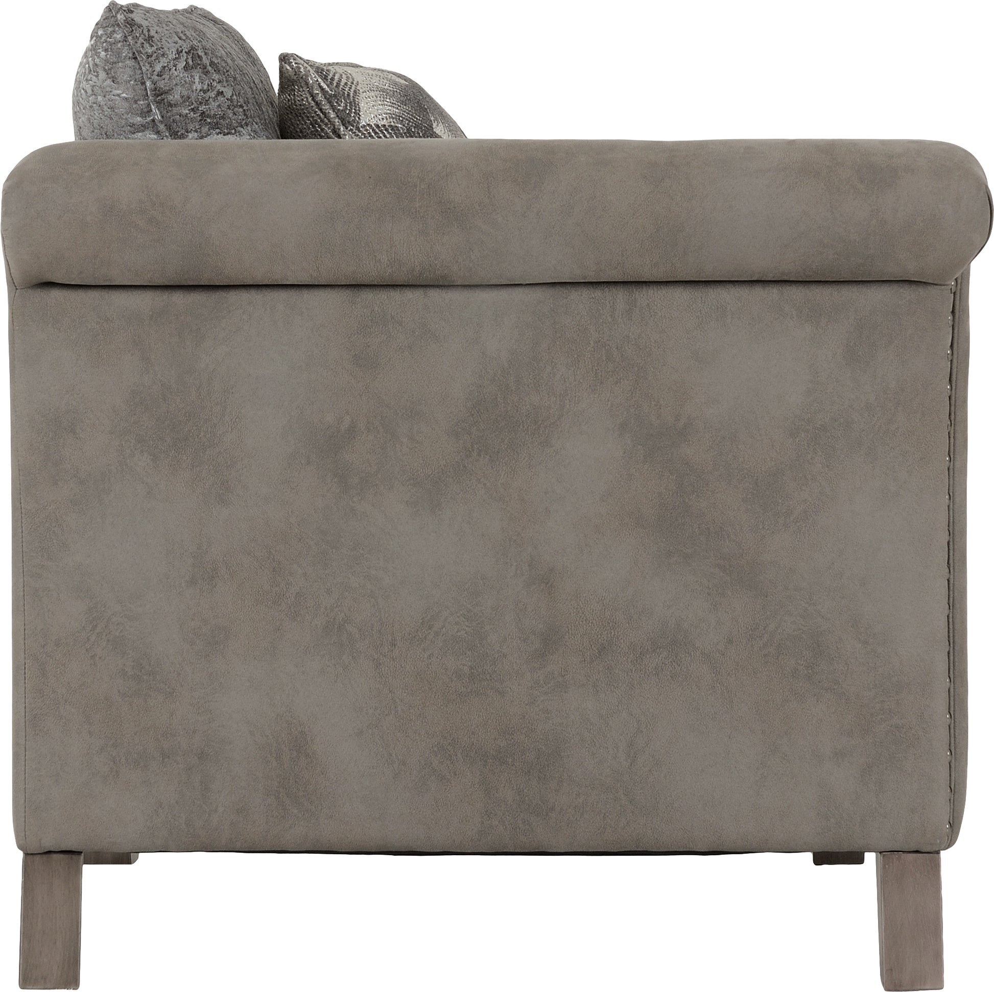 Grace 3 Seater Sofa - Silver/Grey Fabric