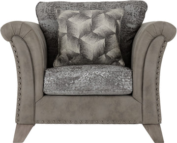 Grace Chair - Silver/Grey Fabric