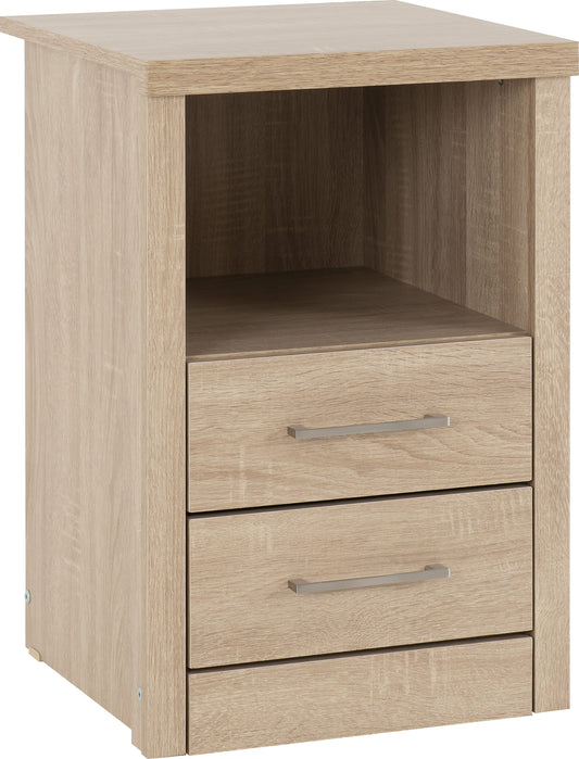 Lisbon 2 Drawer 1 Shelf Bedside Cabinet