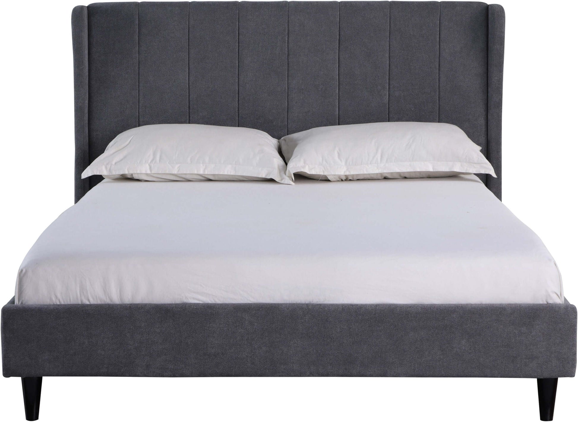 Amelia 5' King Bed Dark Grey Fabric- The Right Buy Store