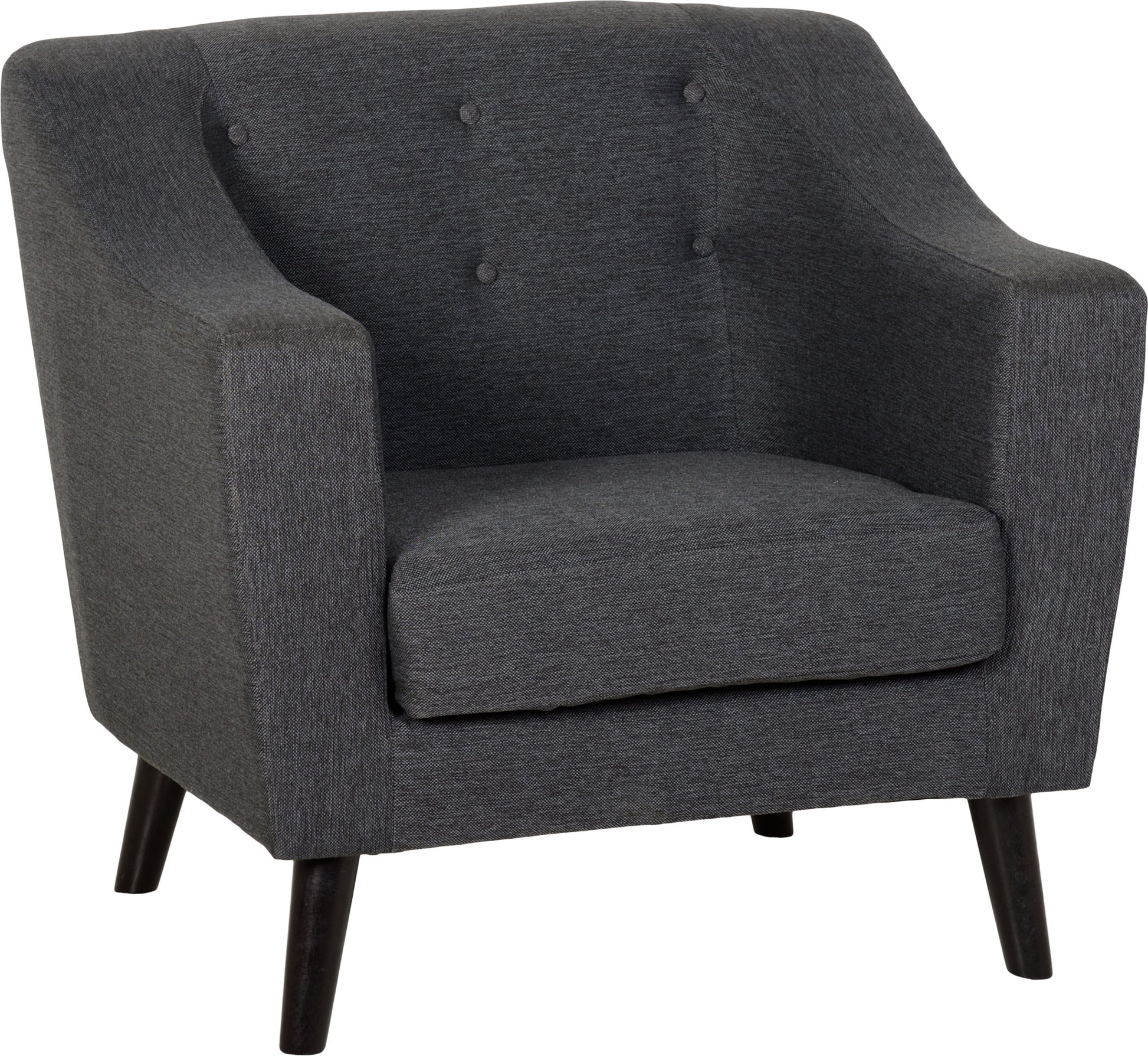 Ashley 1 Seater Sofa Dark Grey Fabric- The Right Buy Store