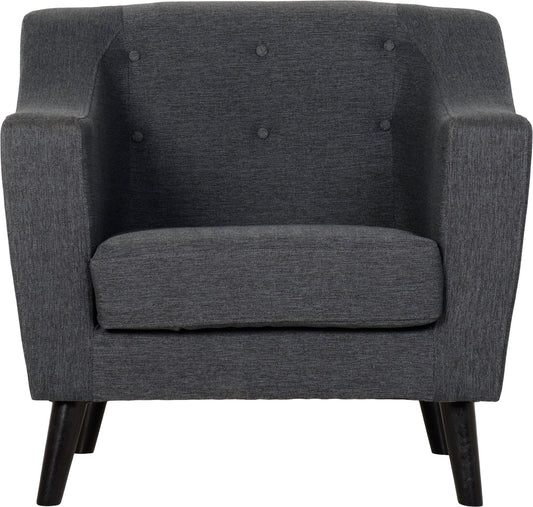 Ashley 1 Seater Sofa Dark Grey Fabric- The Right Buy Store