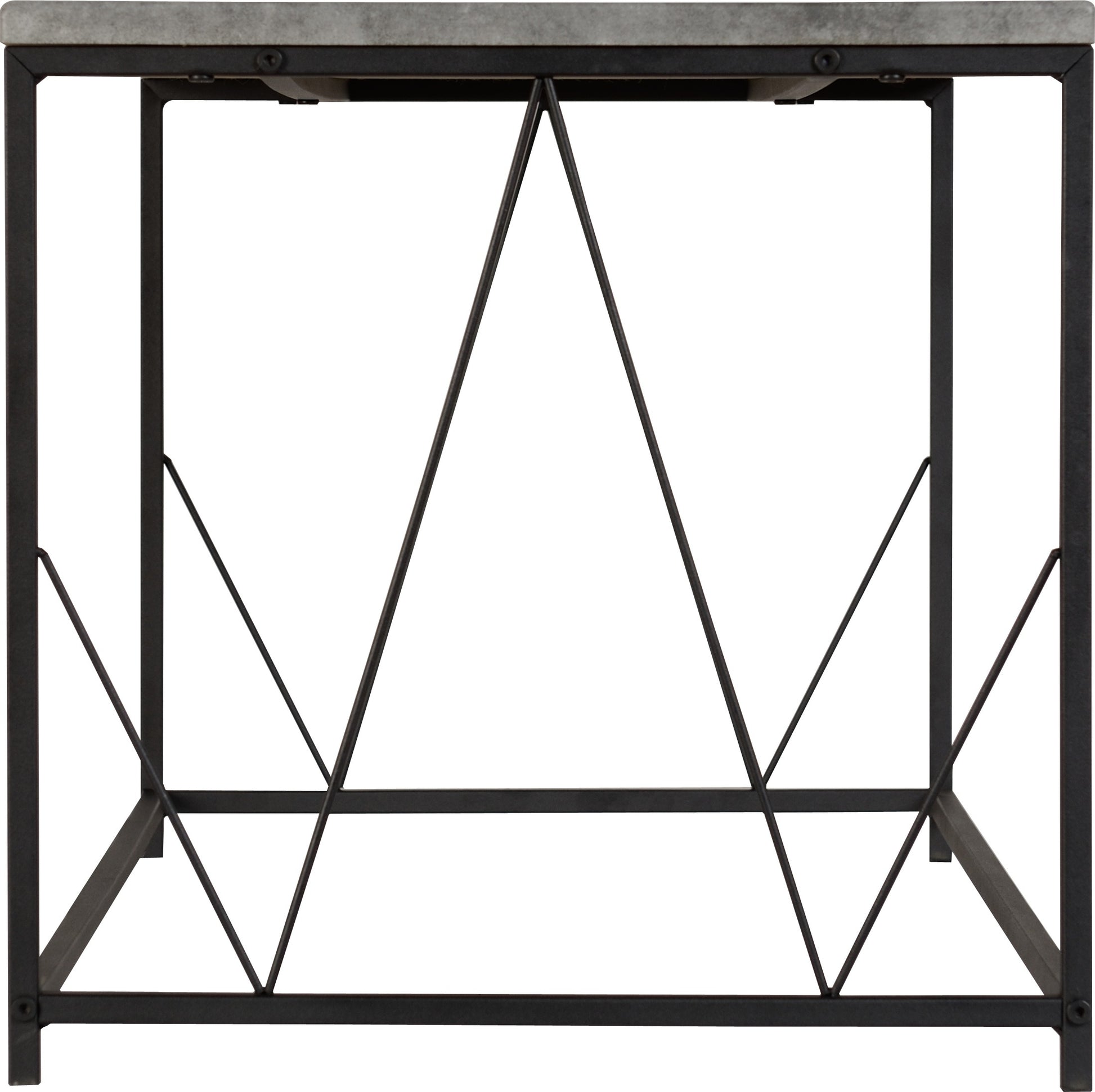 Athens Rectangular Coffee Table Concrete Effect/Black-The Right Buy Store