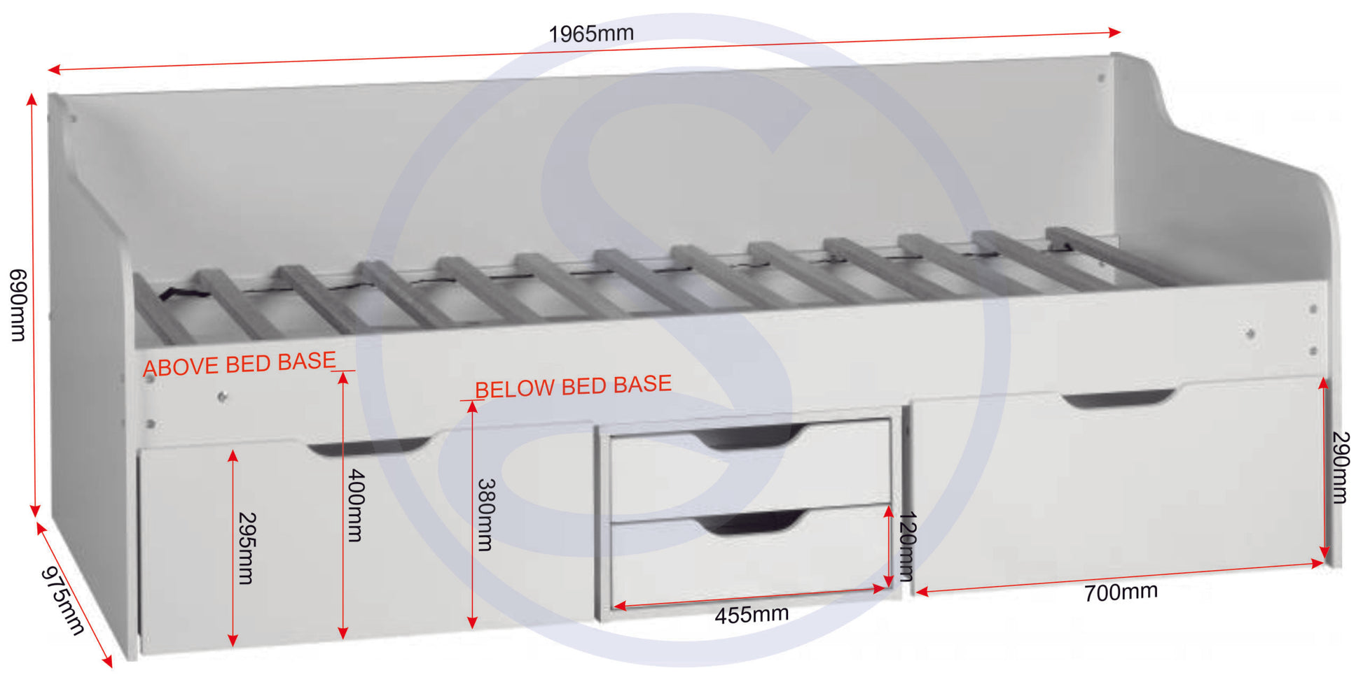 Dante Day Bed White 