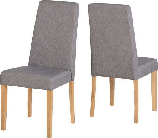 Rimini Chair Grey Fabric (Pair)