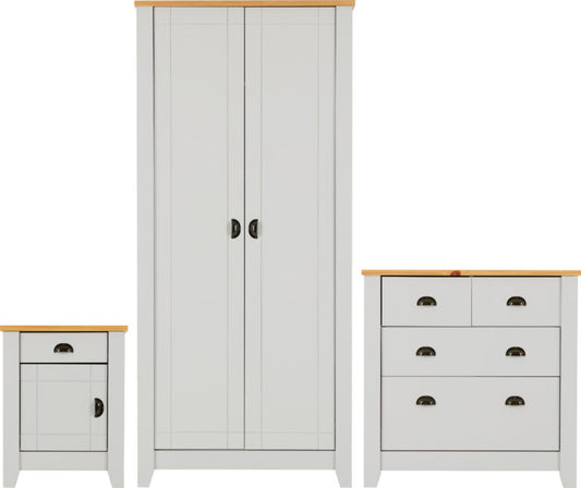 Ludlow Trio Grey/Oak Lacquer Set