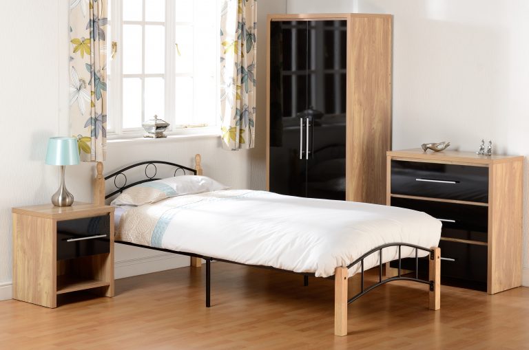 Luton 3' Single Bed - Natural/Black