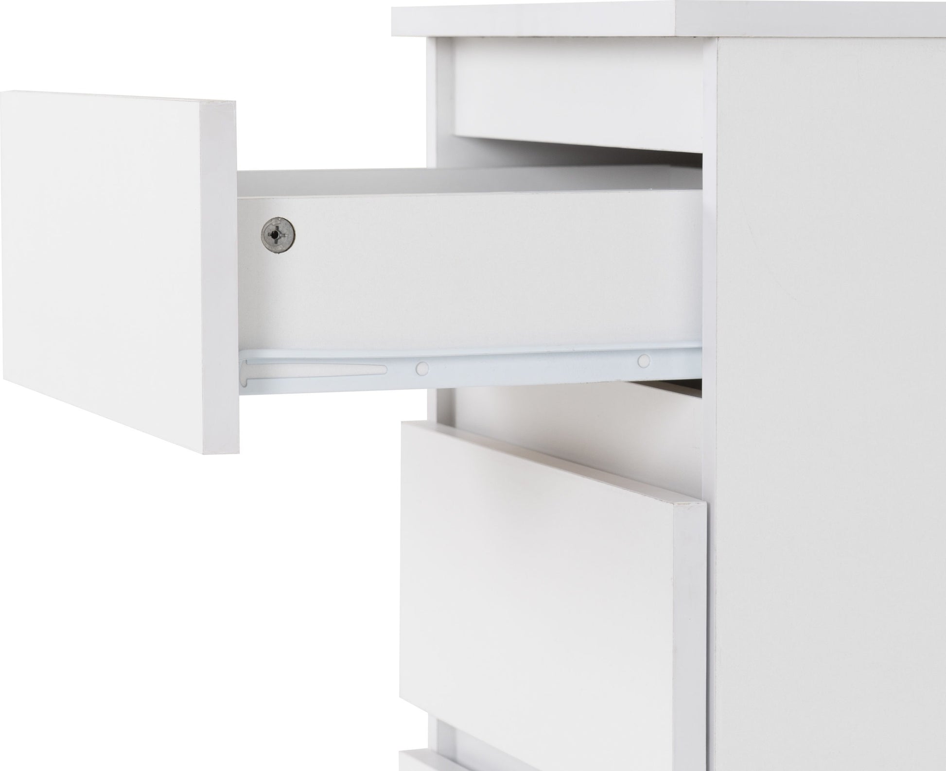 Malvern 3 Drawer Bedside Locker - White