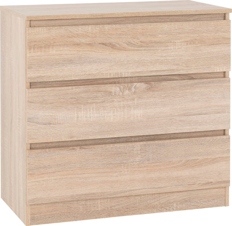 Malvern 3 Drawer Chest Sonoma Oak Effect - The Right Buy Store