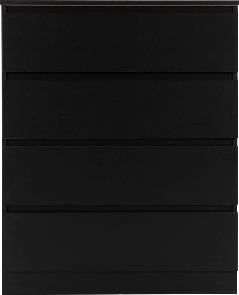 Malvern 4 Drawer Chest Black- The Right Buy Store