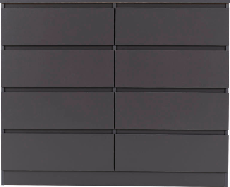 Malvern 8 Drawer Chest - Grey